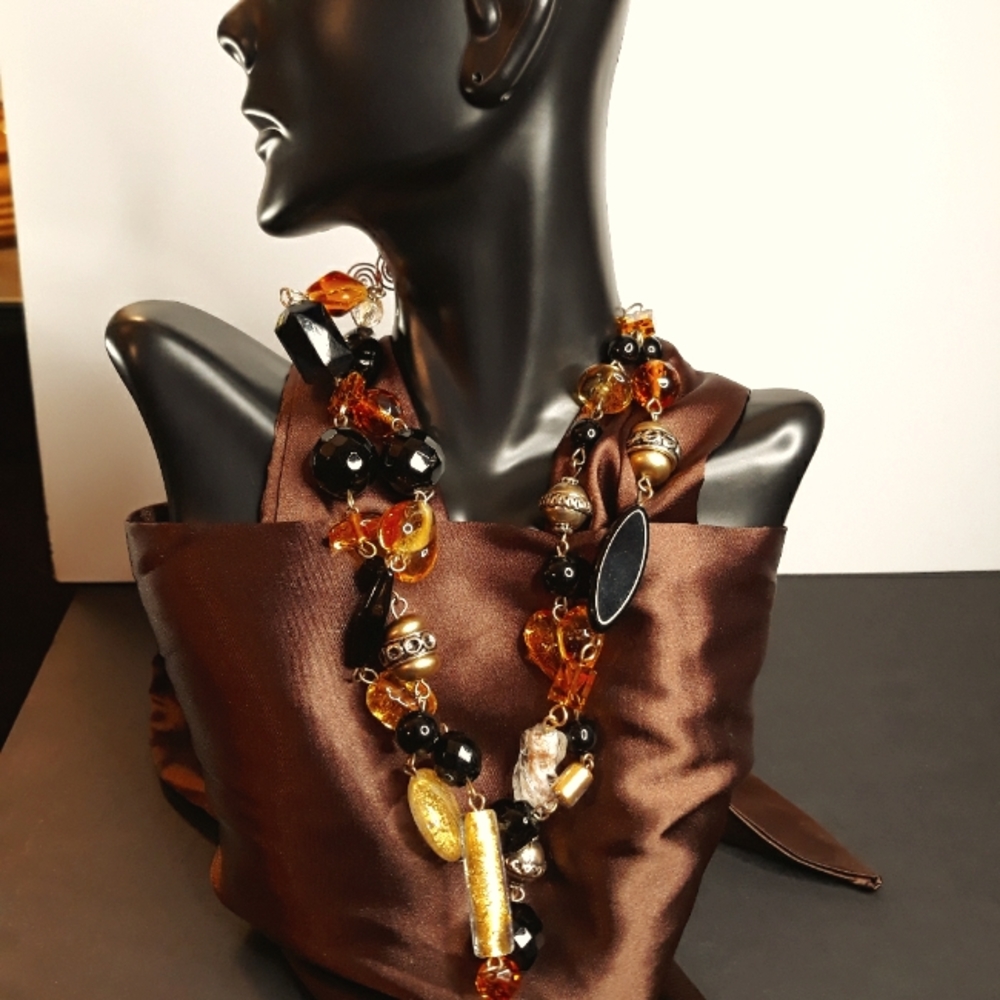 Biancardi Venezia Perle Murano Glass Bead Necklace